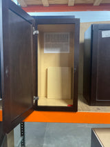Shaker Assembled 15x30x12 in. Wall Kitchen Cabinet in Java