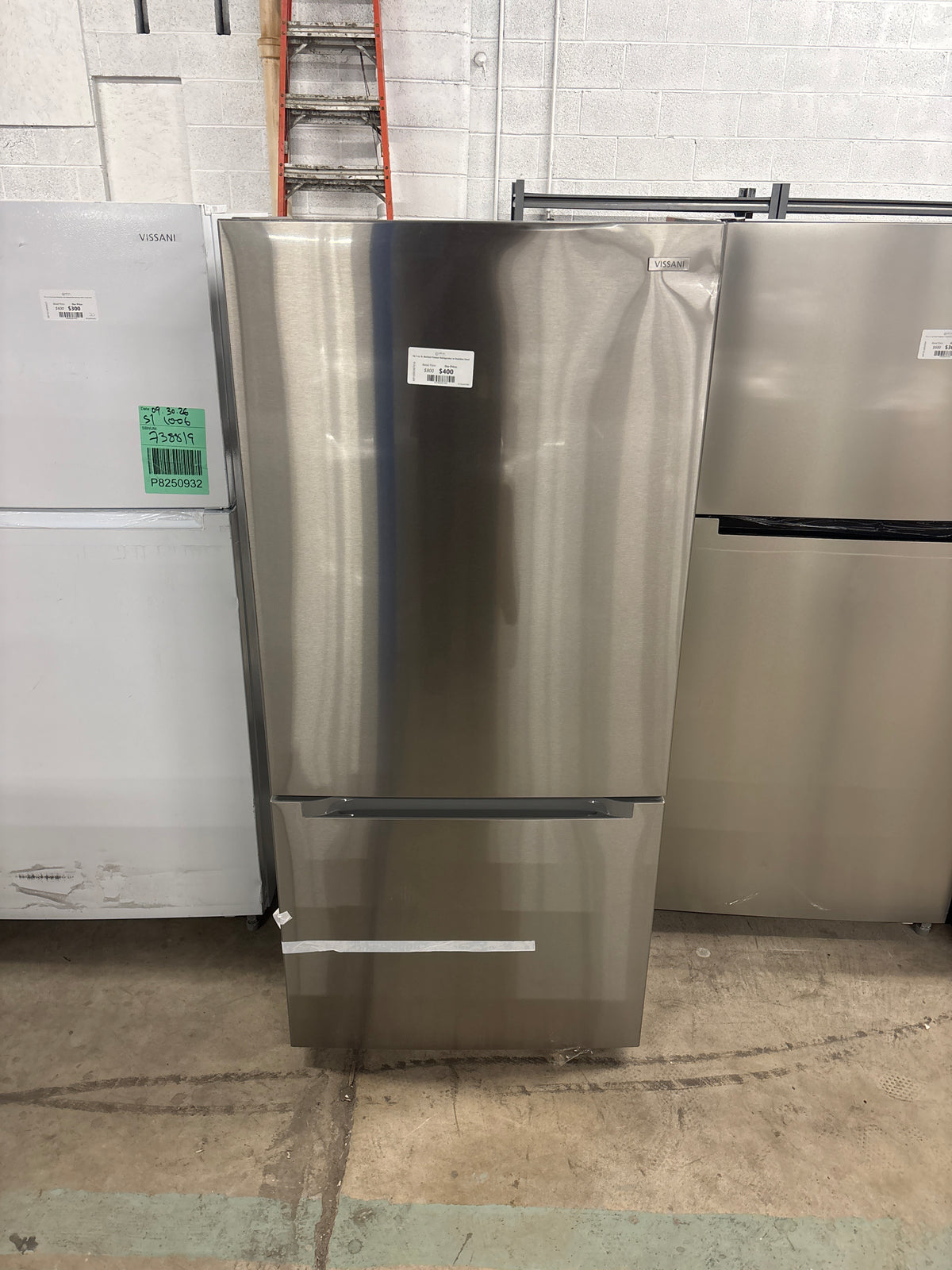 18.7 cu. ft. Bottom Freezer Refrigerator in Stainless Steel