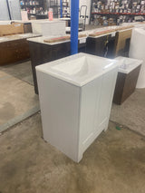 24 in. W x 19 in. D x 33 in. H Single Sink Freestanding Bath Vanity in Pearl Gray with White Cultured Marble Top