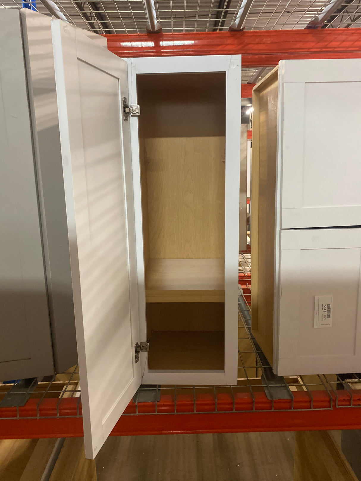 Courtland Polar White Finish Laminate Shaker Stock Assembled Wall Kitchen Cabinet 12 in. x 36 in. x 12 in.