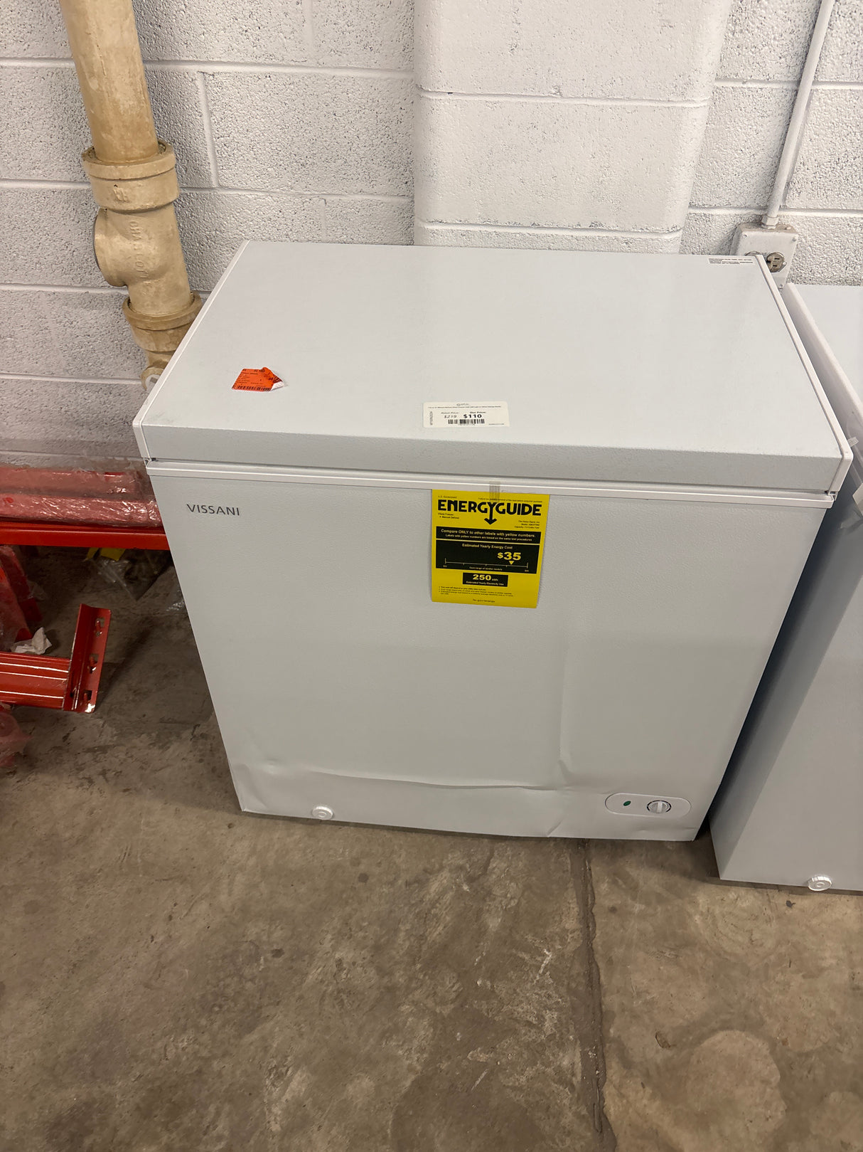 7.0 cu. ft. Manual Defrost Chest Freezer with LED Light in White Garage Ready