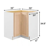 32 in. W x 32 in. D x 34.5 in. H Ready to Assemble Corner Lazy Susan Cabinet in Unfinished with CLICKREADY Technology