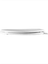 Paramont Elongated Never-Loosens Plastic Toilet Seat in White with 1,000 lb Weight Capacity