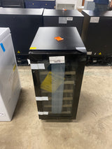 15 in. Single Zone 30-Bottle Undercounter/ Freestanding Wine Cooler in Black with Reversible Door, Removable Shelves