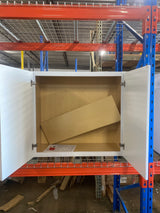 Shaker 33 in. W x 12 in. D x 30 in. H Assembled Wall Cabinet in Satin White