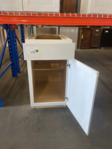 Westfield Feather White Shaker Stock Assembled Base Kitchen Cabinet (18 in. W x 23.75 in. D x 35 in. H)