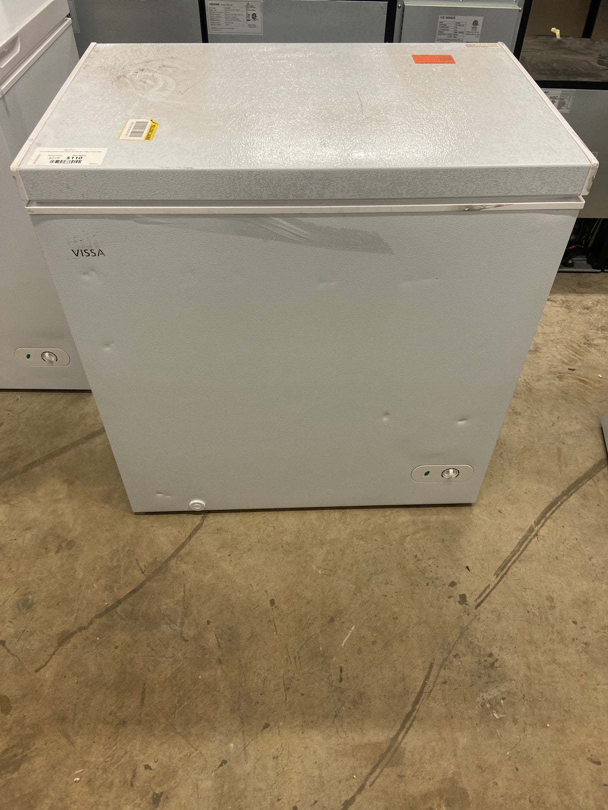 7.0 cu. ft. Manual Defrost Chest Freezer with LED Light in White Garage Ready
