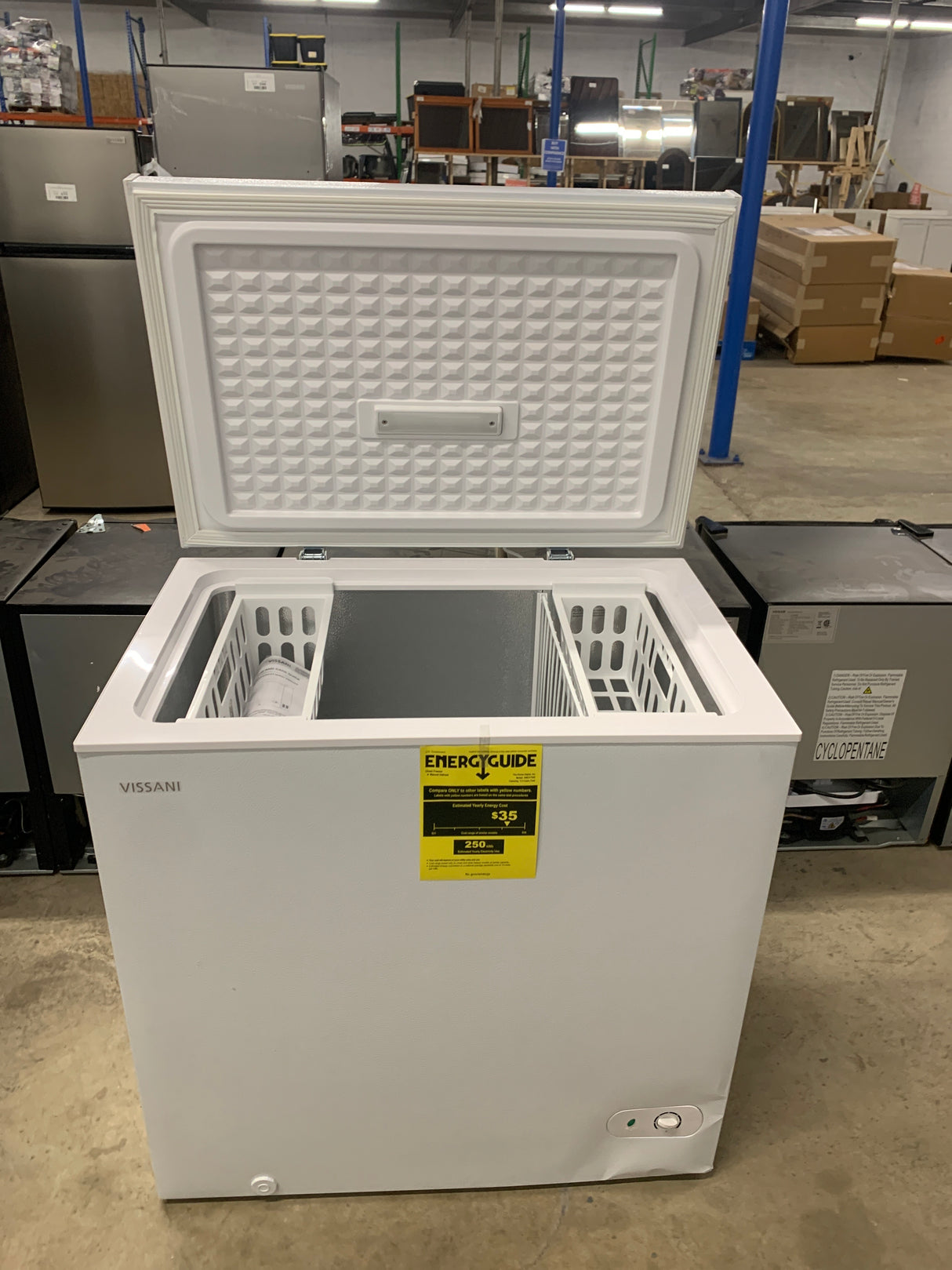 7.0 cu. ft. Manual Defrost Chest Freezer with LED Light in White Garage Ready