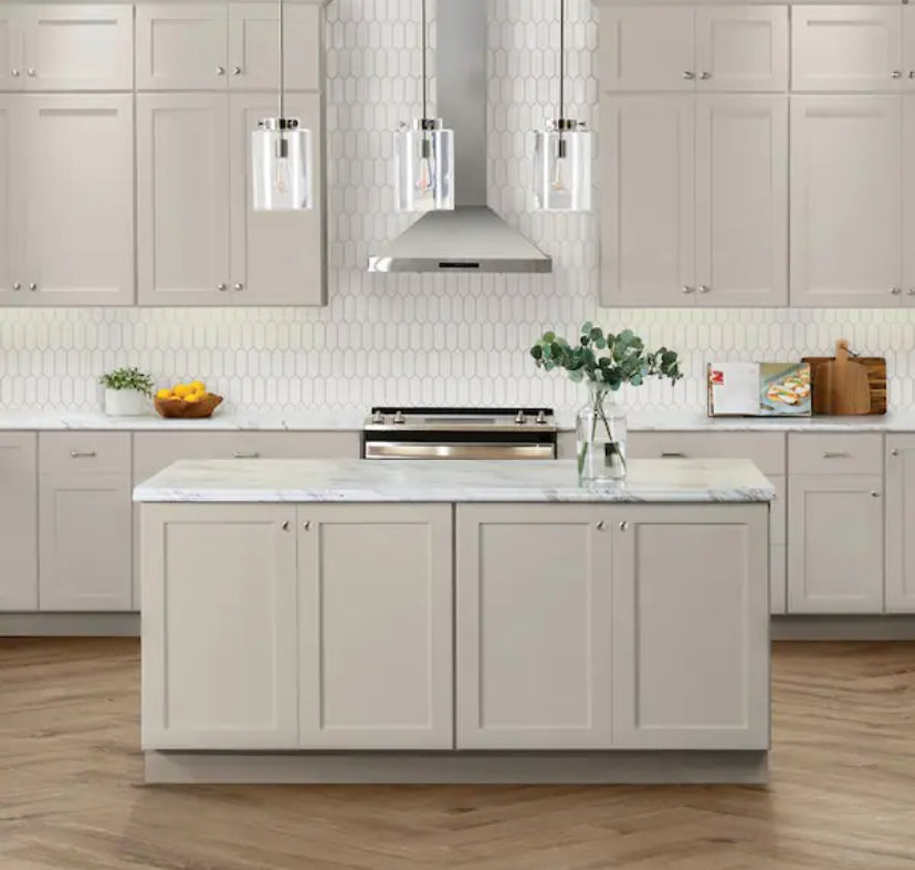 Avondale 12 in. W x 12 in. D x 42 in. H Ready to Assemble Plywood Shaker Wall Kitchen Cabinet in Dove Gray