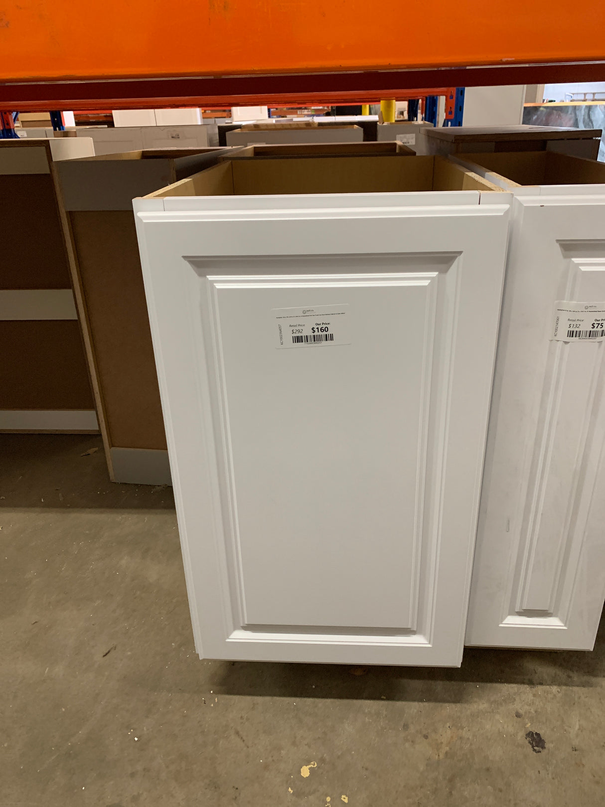 Hampton 18 in. W x 24 in. D x 34.5 in. H Assembled Pull Out Trash Can Base Kitchen Cabinet in Satin White