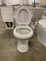 2-piece 1.1 GPF/1.6 GPF Dual Flush Round Toilet in White