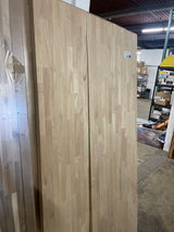 6 ft. L x 39 in. D Unfinished Hevea Butcher Block Island Countertop in With Standard Edge