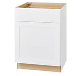 Avondale Shaker Alpine White Quick Assemble Plywood 24 in Base Kitchen Cabinet (24 in W x 24 in D x 34.5 in H)