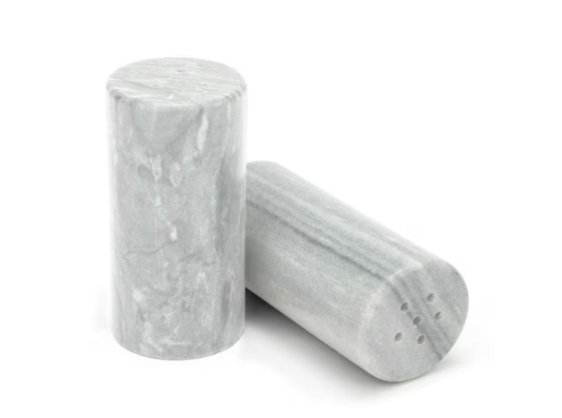 Marble Salt and Pepper Shaker, White