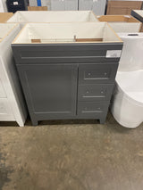 Thornbriar 30 in. W x 22 in. D x 34 in. H Bath Vanity Cabinet without Top in Cement