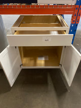 Westfield Feather White Shaker Stock Assembled Base Kitchen Cabinet (30 in. W x 23.75 in. D x 35 in. H)