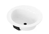 Laurel Round Drop-In Bathroom Sink in White