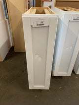 Courtland Polar White Finish Laminate Shaker Stock Assembled Base Full Height Kitchen Cabinet 9 in. x 34.5 in. x 24 in.