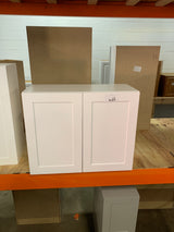 Cambridge Shaker Assembled 30x24x12.5 in. Wall Cabinet with 2 Soft Close Doors in White