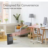 1500-Watt 20 in. Black Electric Console Ceramic Space Heater with Tip-Over Switch, Adjustable Louvers, Timer, Remote