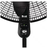 20 in. 4 Speeds Pedestal Fan in Black with 90 Degrees Tilt Adjustment, Adjustable Height, Oscillating, Remote,Timer