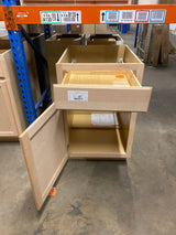 21 in. W x 24 in. D x 34.5 in. H Assembled Base Kitchen Cabinet in Unfinished with Recessed Panel