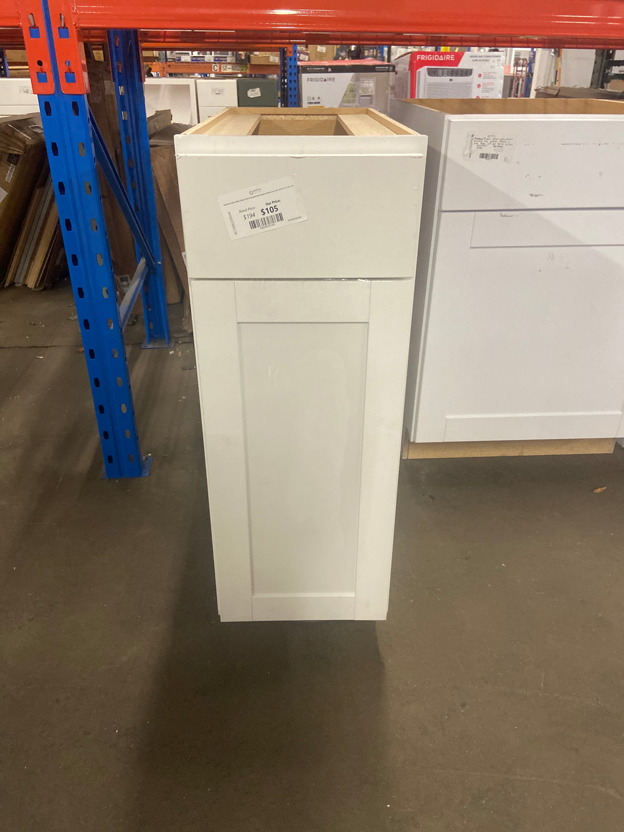 Westfield Feather White Shaker Stock Assembled Base Kitchen Cabinet (12 in. W x 23.75 in. D x 35 in. H)