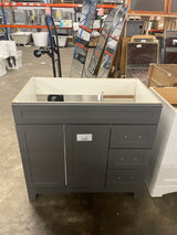 Thornbriar 36 in. W x 22 in. D x 34 in. H Bath Vanity Cabinet without Top in Cement