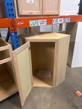 Hampton Assembled 24x36x12 in. Wall Diagonal Cabinet in Unfinished Beech