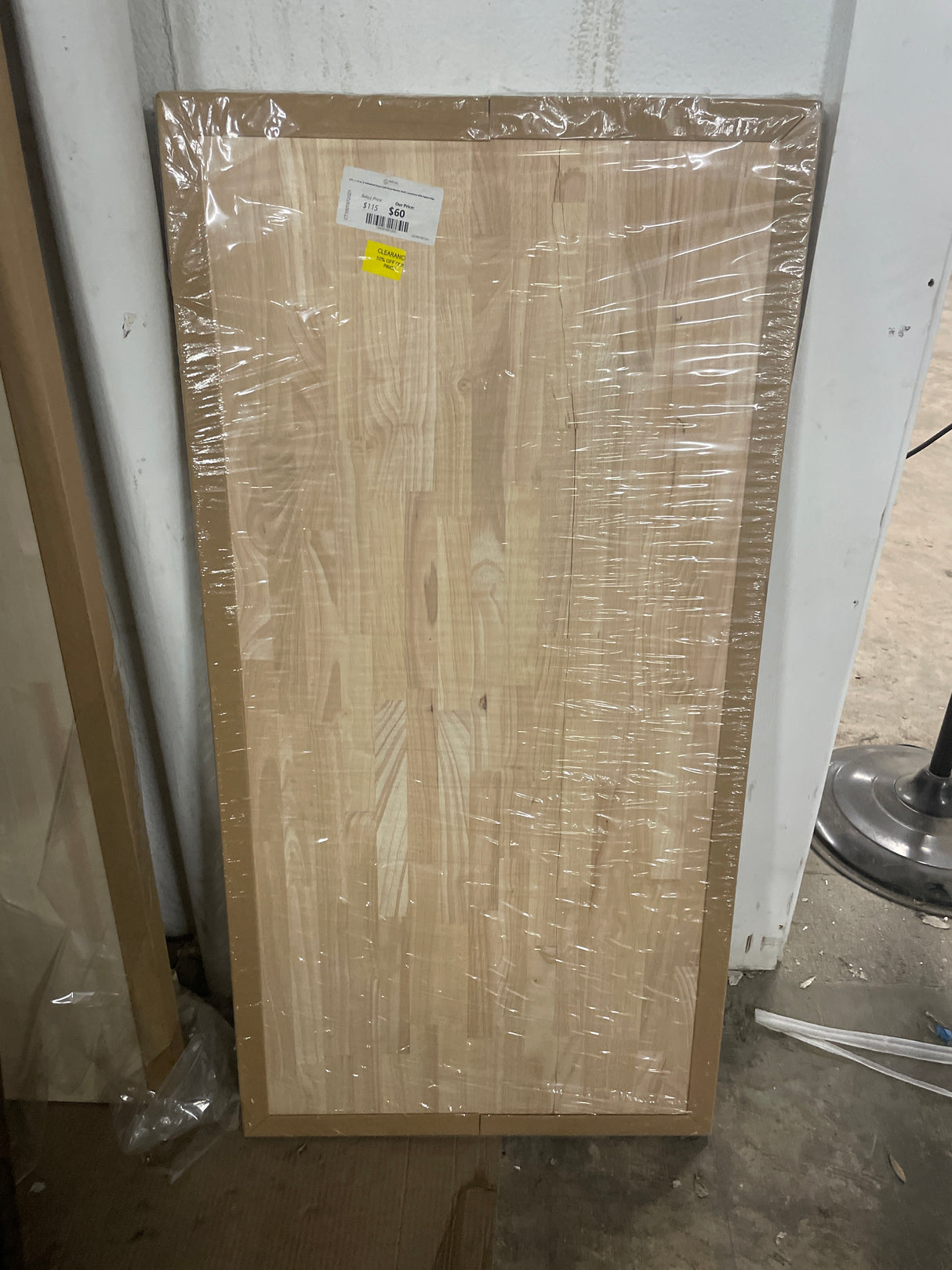 4 ft. L x 25 in. D Unfinished Hevea Solid Wood Butcher Block Countertop With Square Edge