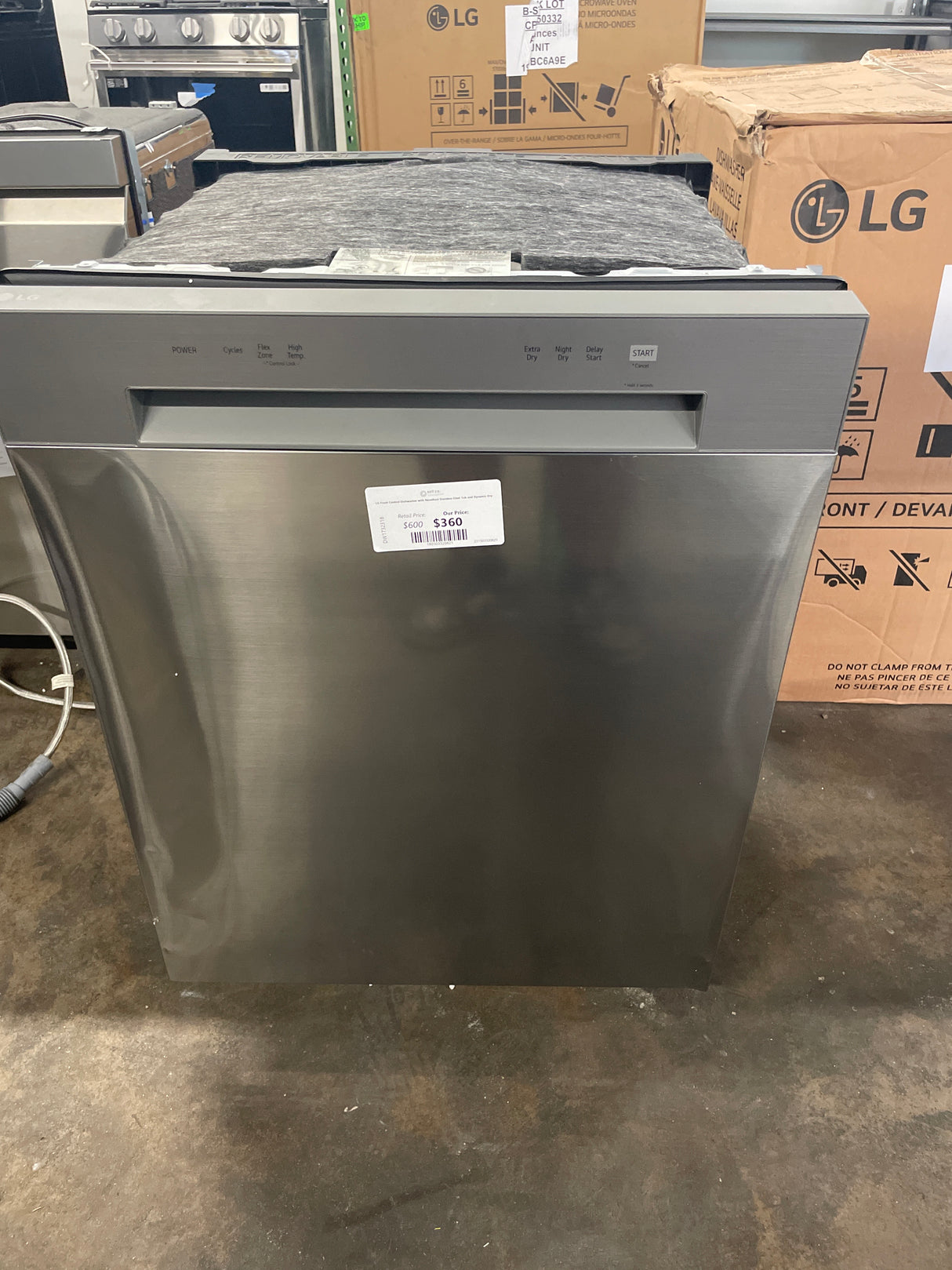 LG Front Control Dishwasher with NeveRust Stainless Steel Tub and Dynamic Dry