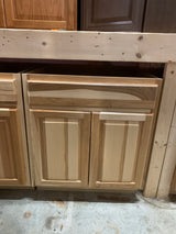 Hampton 30 in. W x 24 in. D x 34.5 in. H Assembled Base Kitchen Cabinet in Natural Hickory with Drawer Glides
