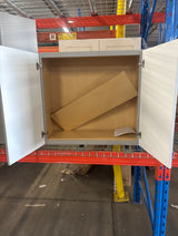 Shaker 33 in. W x 12 in. D x 30 in. H Assembled Wall Cabinet in Dove Gray