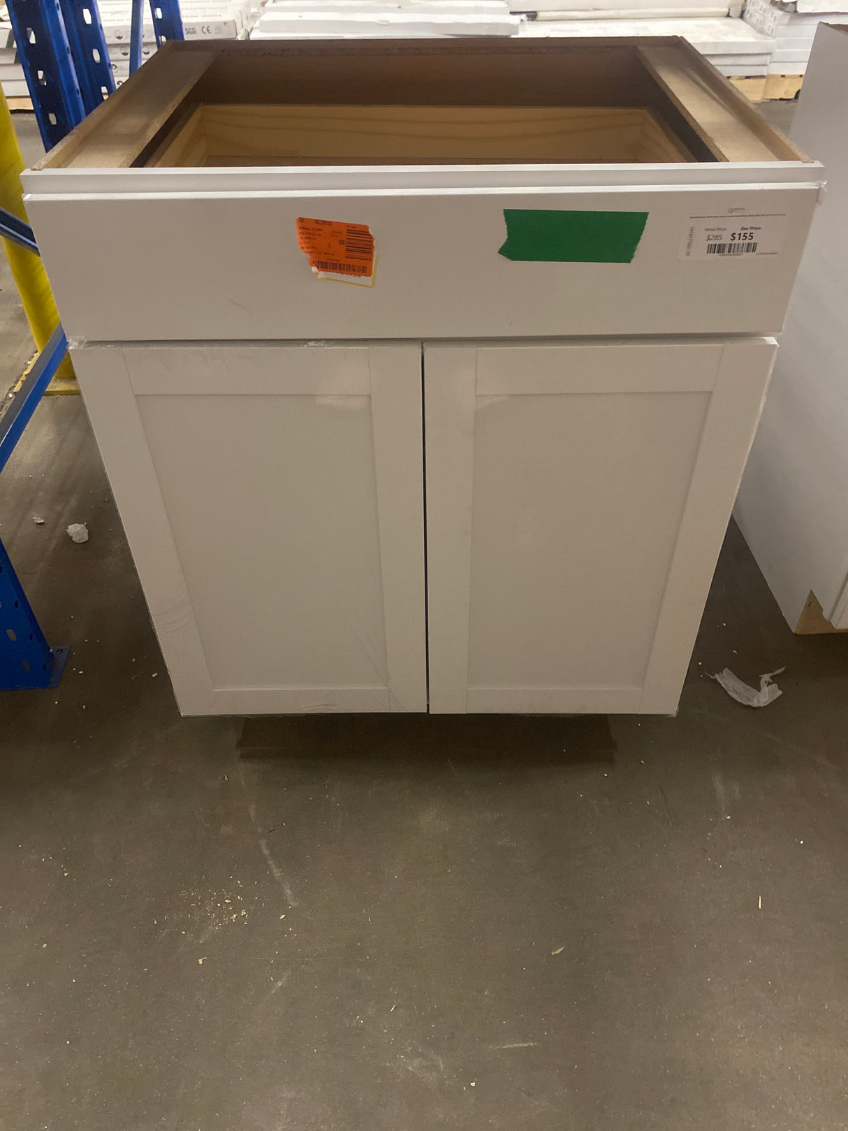 Westfield Feather White Shaker Stock Assembled Base Kitchen Cabinet (30 in. W x 23.75 in. D x 35 in. H)