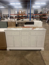 Doveton 60 in. W x 19 in. D x 34.50 in. H Bath Vanity in White with White Cultured Marble Top