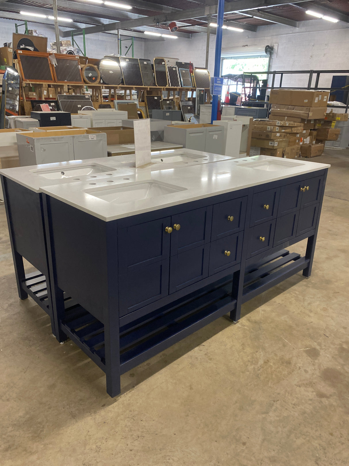 Newport Legacy Vanity 72"x22"x34" in Blue