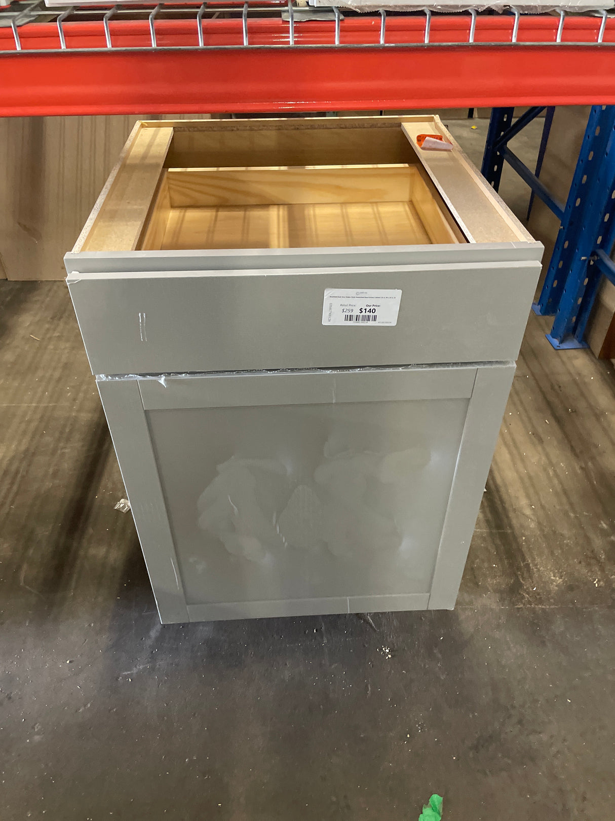 Westfield Dusk Gray Shaker Stock Assembled Base Kitchen Cabinet (24 in. W x 30 in. D)