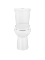 Power Flush 12 in. Rough in 2-Piece 0.95 GPF/1.28 GPF Dual Flush Elongated Toilet in White with Slow-Close Seat Included