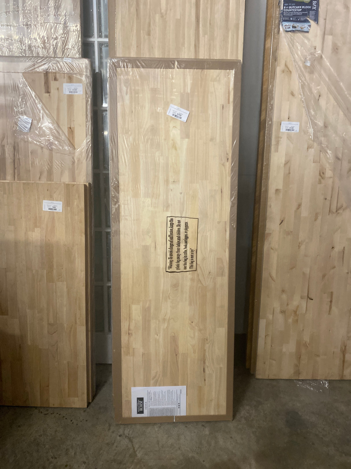 6 ft. L x 25 in. D Unfinished Hevea Solid Wood Butcher Block Countertop With Eased Edge