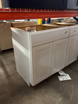 Westfield Feather White Shaker Stock Sink Base Kitchen Cabinet (30 in. W x 23.75 in. D x 35 in. H)