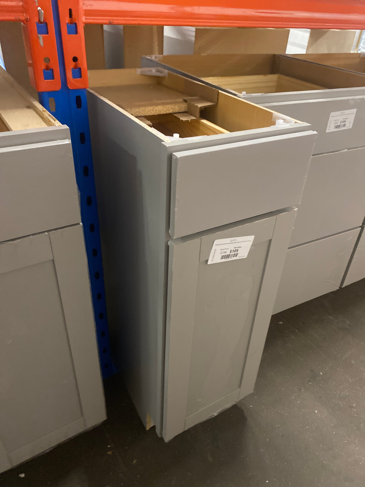 Westfield Dusk Gray Shaker Stock Assembled Base Kitchen Cabinet (12 in. W x 23.75 in. D x 35 in. H)