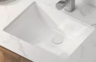 Denbigh Vitreous China 18 in. x 13 in . Undermount Bathroom Sink in Crisp White with Overflow