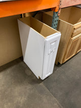 Hampton Satin White Raised Panel Stock Assembled Base Kitchen Cabinet (9 in. x 34.5 in. x 24 in.)