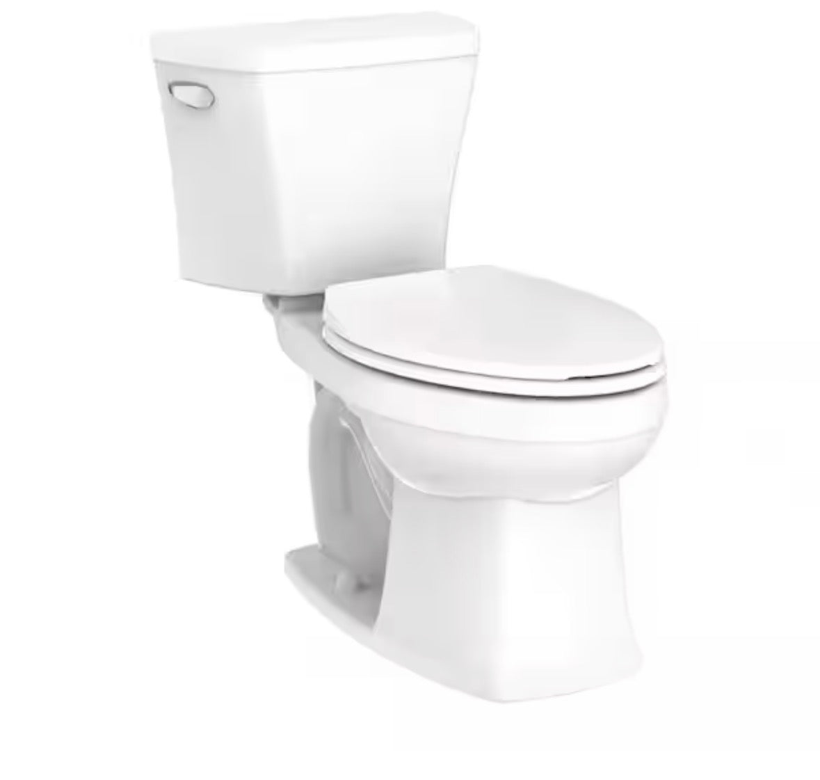 Avalanche Two-Piece 1.28 GPF Single Flush Elongated ADA Toilet in White with Slow Close Seat