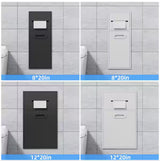 12 in. W x 26 in. H x 5.5 in. D Recessed Toilet Paper Holder Shower Niche, Built-in Trash Can Rack in Black