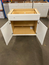 Westfield Feather White Shaker Stock Assembled Base Kitchen Cabinet (36 in. W x 23.75 in. D x 35 in. H)