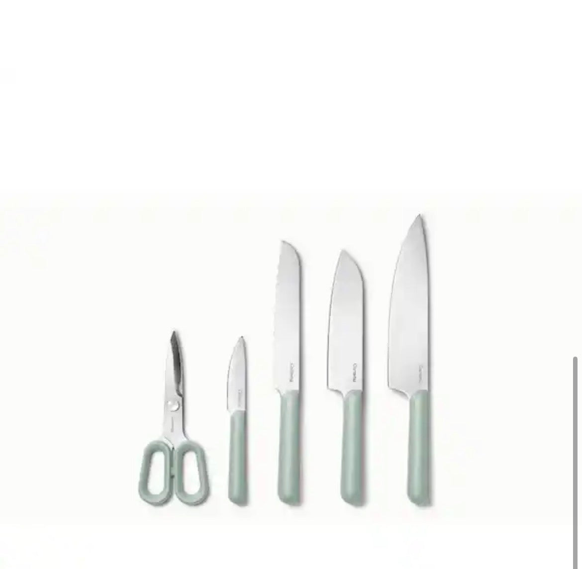14-Piece Steel German Knife and Utensil Set in Mist