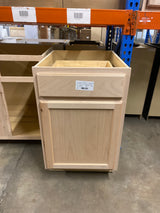 21 in. W x 24 in. D x 34.5 in. H Assembled Base Kitchen Cabinet in Unfinished with Recessed Panel