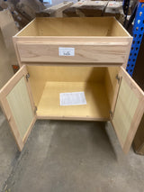 Hampton Assembled 30x34.5x24 in. Sink Base Cabinet in Unfinished Beech