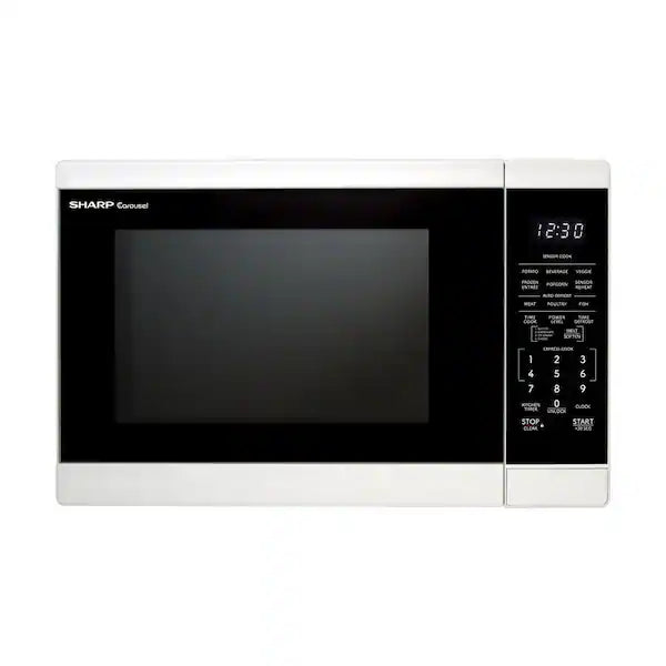 1.4 cu. ft. Electric 1100-Watts Countertop Microwave in White with Sensor Cook